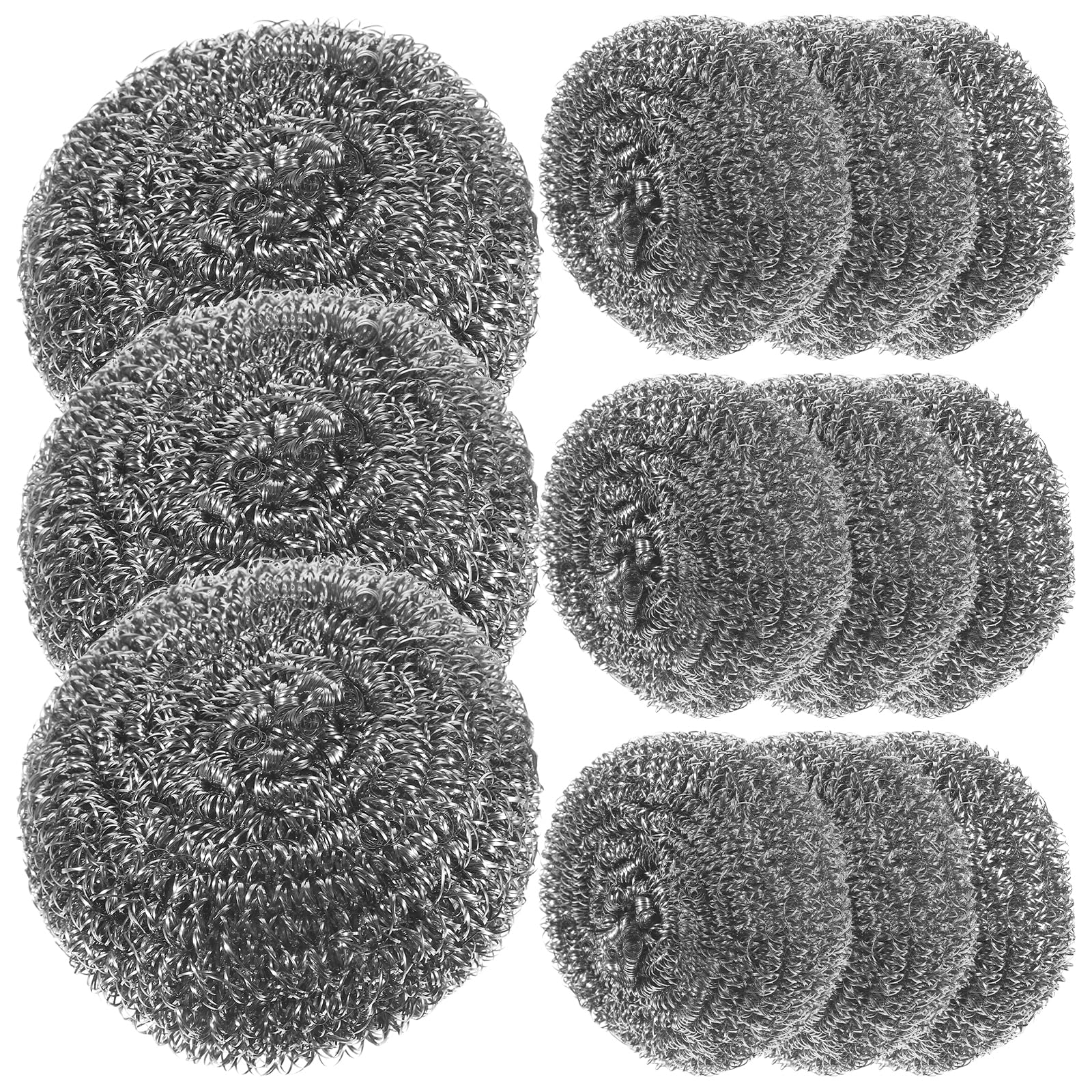 

Amosfun Кухня Нержавеющая Сталь Проволока Коммерческий Набор для Чистки Пригоревшей Пищи Кастрюли Грязь Кухонная Чистка Серебряная Мочалка, Мочалка, Использование, 12, Шар, серебряный