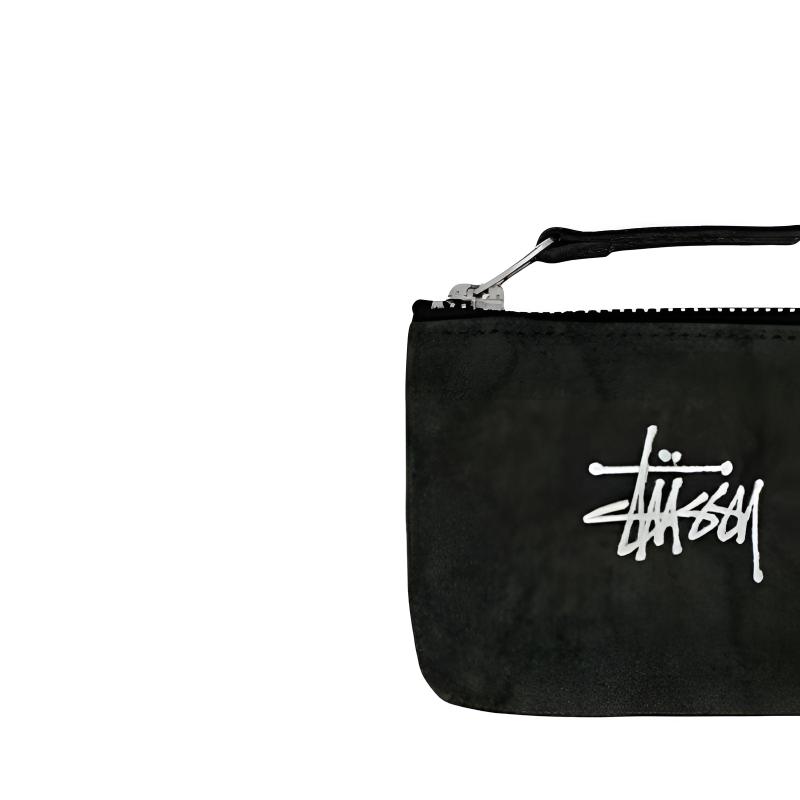 Stussy Classic Logo Canvas Wallet Unisex Wallet Black SUSSG0134256P-1