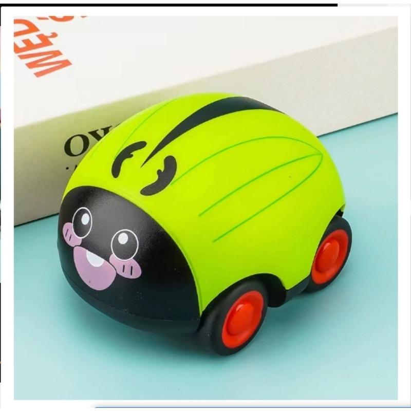 Ladybug Shaped Vehicle for Cognitive Pull Back Car Non Battery Powered Fun for Parent Interaction for Play and Decor
