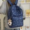 Schoolbag Korean Version Ins College Style Print Backpack Female Versatile Sweet Backpack Large Capacity Campus Student Lightweight Schoolbag