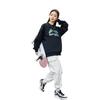 Li Ning Sports Lifestyle Series Logo Print Fleece Warm Loose Long Sleeve Sweatshirt Unisex Sweatshirt Black AWDSI59-2