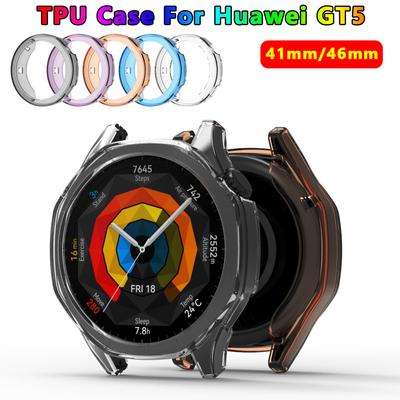 Silicone TPU Case For Huawei Watch GT 5 41mm 46mm Screen Protector Frame Bumper Huawei Watch GT5 Smartwatch Cover Shell