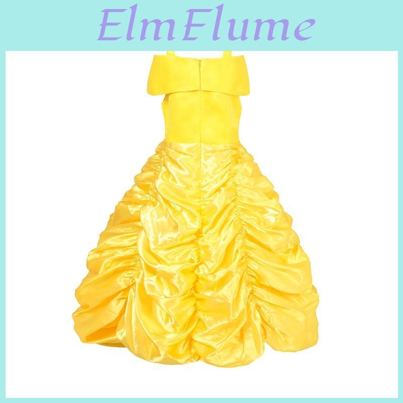 Beauty And The Beast Belle Princess Dress For Girls With Cartoon Pattern And Soft Cotton Fabric For Holiday Celebrations
