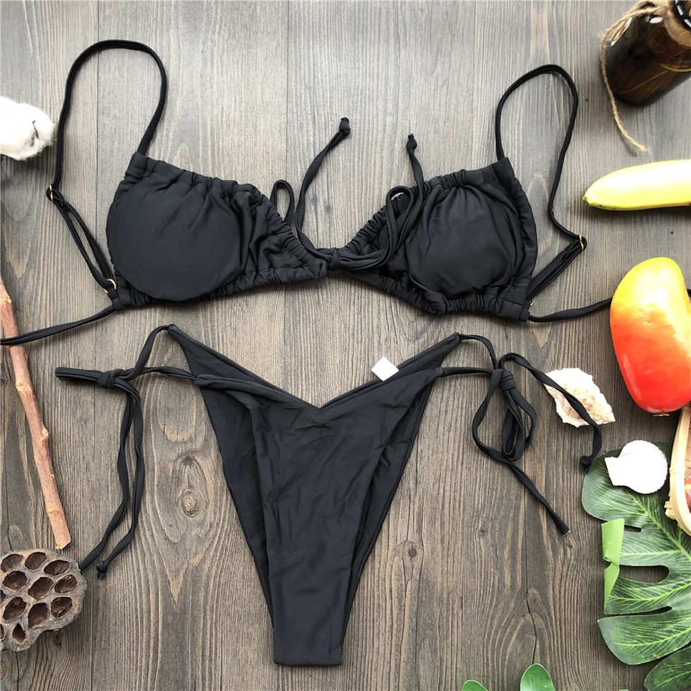 Moda 14 Colori Allacciato Bikini Costume da Bagno Femminile Costume da Bagno Donna Set Bikini Due Pezzi Leopardo Brasiliano Bather Costume da Bagno