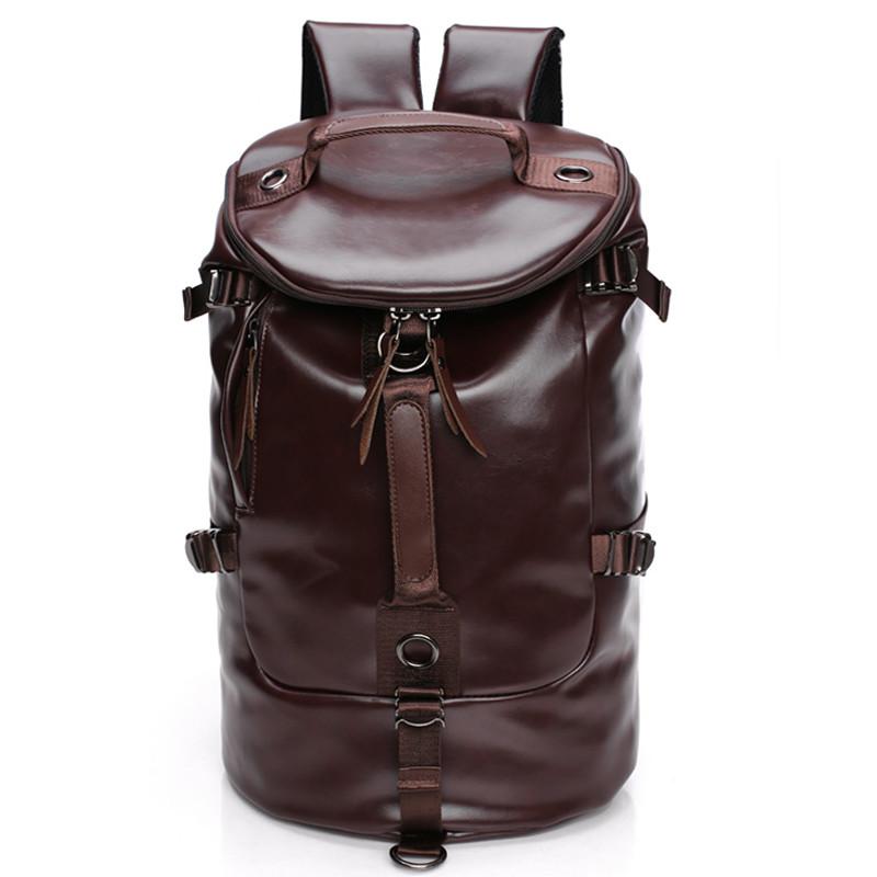 Geräumige Große Herren Reise-Duffle-Tasche Sport-Gepäcktasche Mit Hochwertigem Leder Und Schultergurten