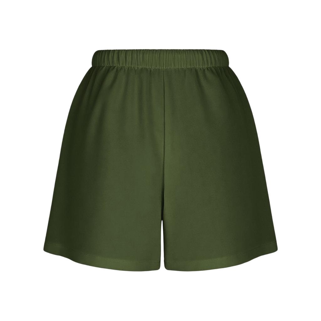 Women's Soft Cotton Linen Shorts Pockets Soft  Button Closure No Zipper Slim Fit Shorts