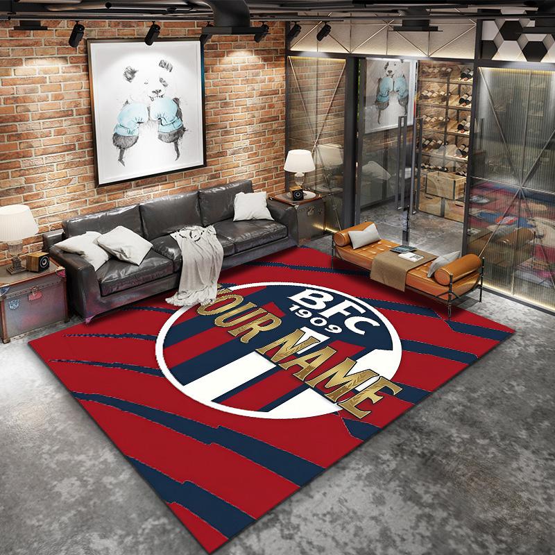 Bologna Fc Custom Name Carpet Rug For Living Room Bedroom Home Sofa Decoration Kids Play Nonslip Floor Mat