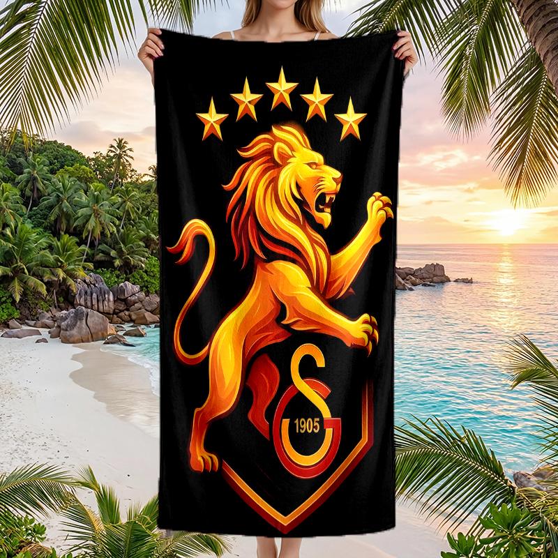 Galatasaray Fashion Beach Towel: Ideal for Summer Adventures Soft, absorbent and quick drying suitable for swimming and bathing