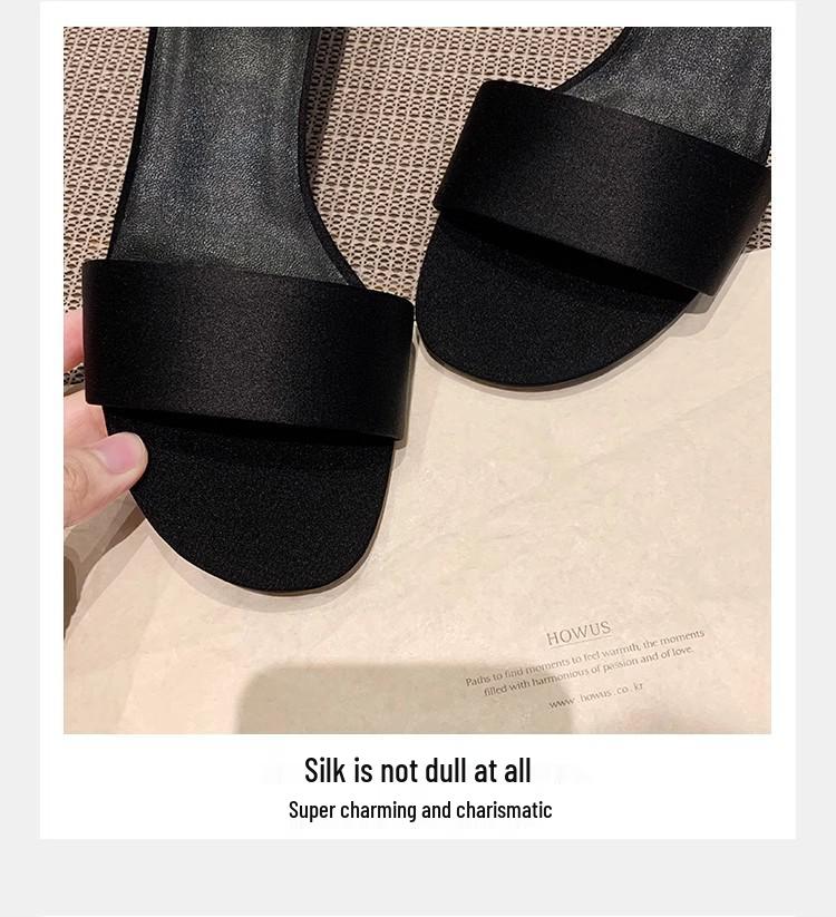 Hroznové Maminčiny Hedvábné Jednopáskové Sandály na Koťátkovém Podpatku z Kůže pro Ženy