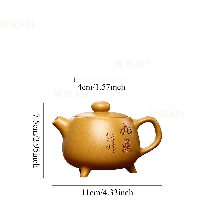 

1PC 190ml Classic Yixing Purple Clay Teapot Handmade Section Mud Beauty Kettle Mesh Hole Filter Tea Infuser Zisha Tea Set