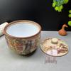 Vintage Qing Dynasty Famille Rose Tea Caddy and Sugar Bowl Set
