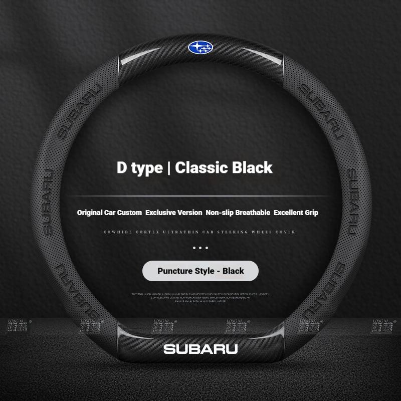 Car Steering Wheel Cover For Subaru Outback Brz Wrx Xv Ascent Forester Impreza Legacy Anti-Slip Carbon Fiber Leather Ultrathin gyu9