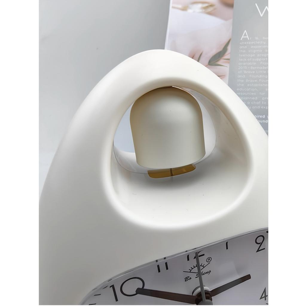 Nordic Style, Creative Egg-Shaped Bell Clock with Night Light, Cute And Fashionable
