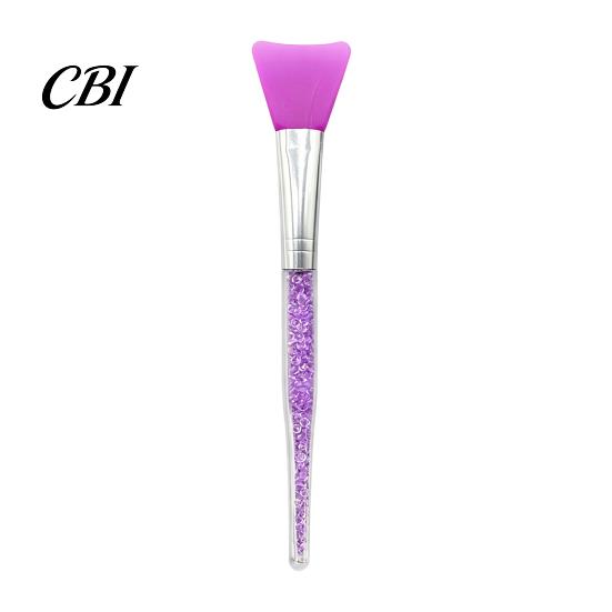 Reusable Silicone Mask Brush Face Applicator Brush, Facial Mud with Non-Slip Precise Skincare Rhinestone Handle, Hairless Clay Tools