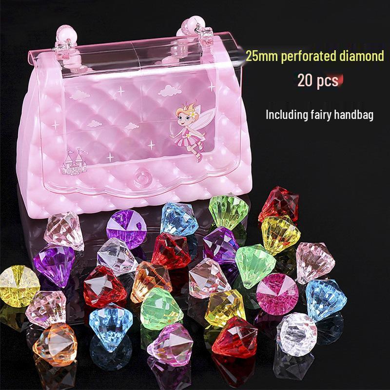 DIY Princess Jewelry Kit: Transparent Acrylic Gemstone Toys for Girls