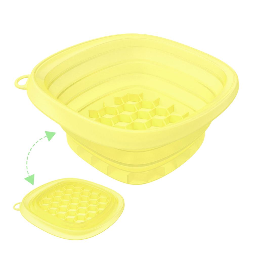 Foldable Ice Bath Facial Basin With Soft Silicones Design Builts-In Ice Tray Face Bowl For Cooling Relief Travel Use
