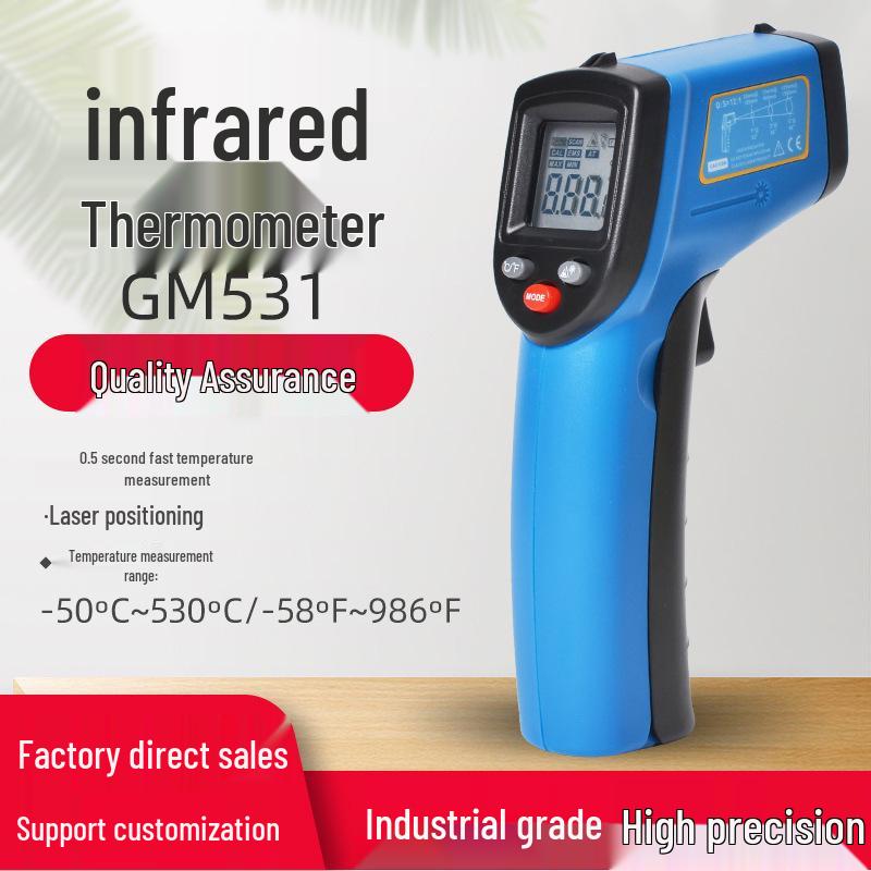 

GM531 Инфракрасный ручной термометр, Бесконтактный, Диапазон от -50° до 530°C