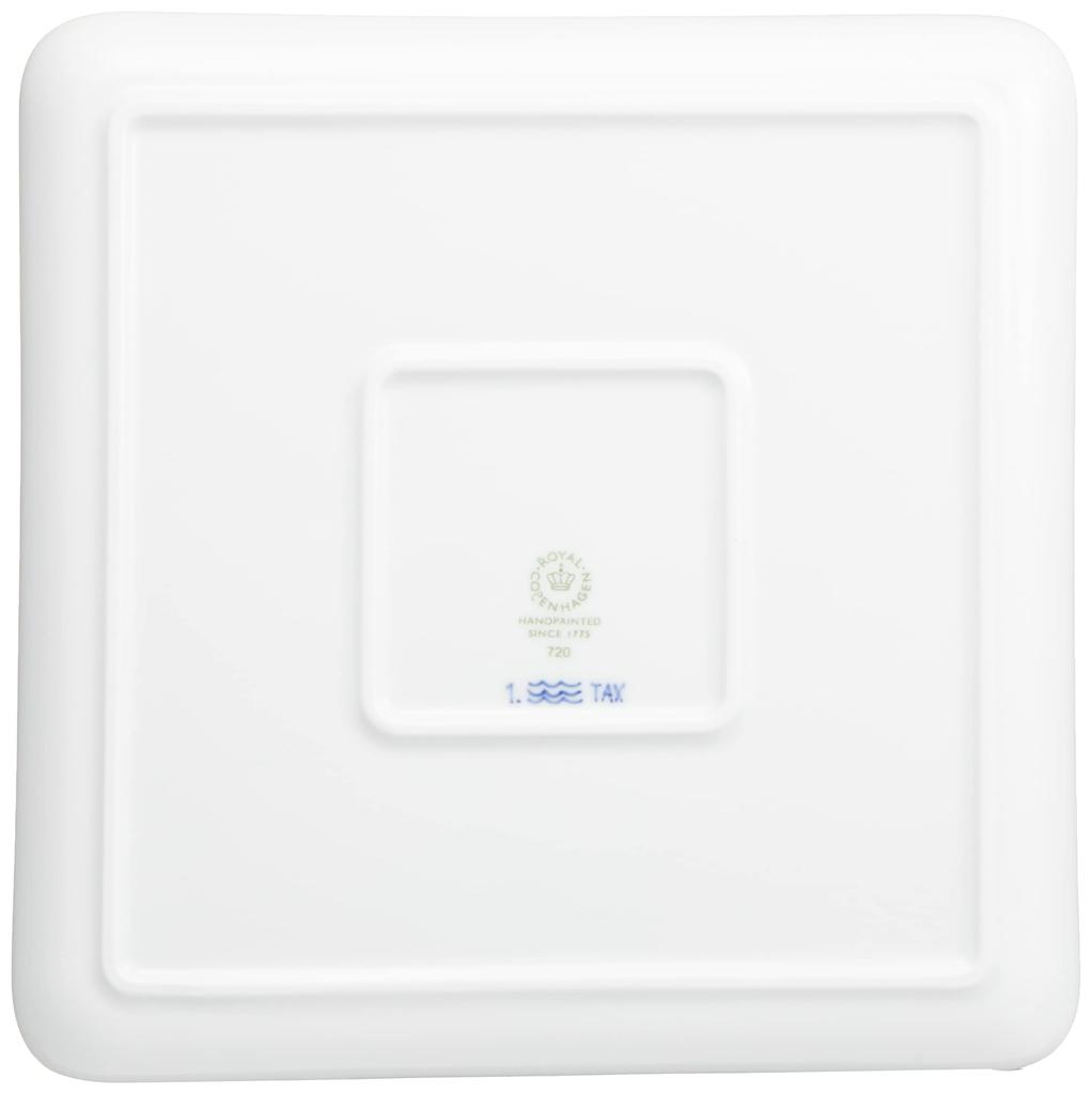 Royal Copenhagen Blue Fluted Plain Square Wedding Product Number 1017204 [Officially Imported] Dish, 20cm, Gift,