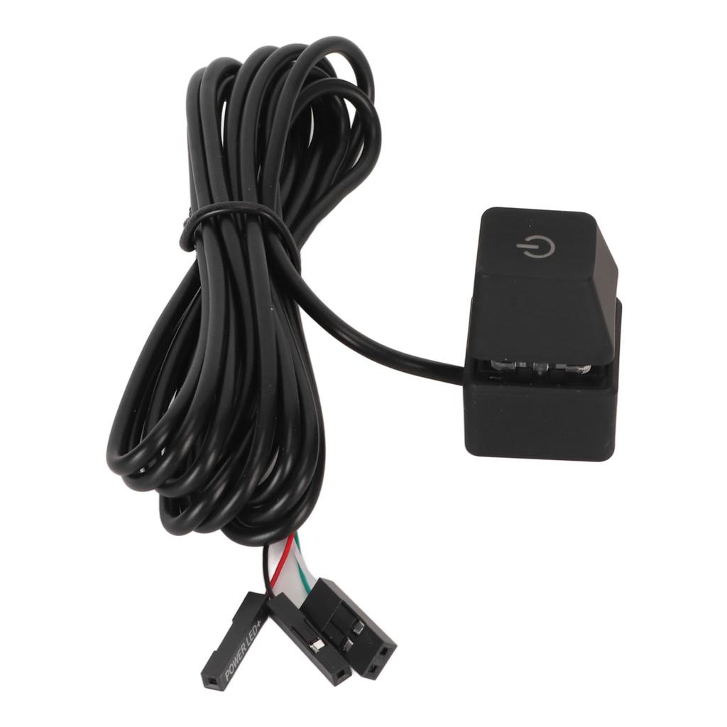 6.6ft PC Power Button with 7 Color Light Blue Switch Mechanical Keys External Power Switch for Desktop PC