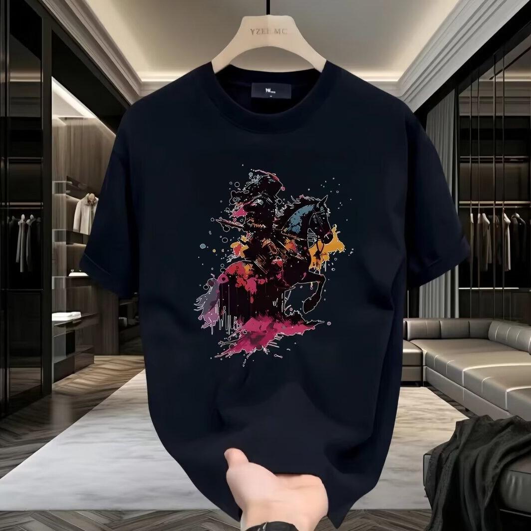 

Летняя футболка унисекс из чистого хлопка с короткими рукавами, свободная, с круглым вырезом и короткими рукавами 3XL