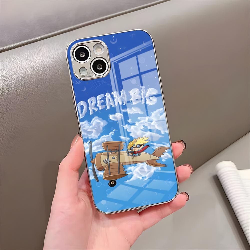 Hey Arnold Cartoon Phone Case For IPhone 17 Pro Max 15 Pro 16 14 Plus 12 13 Mini 11 Pro Shockproof Electroplated Glass Cover