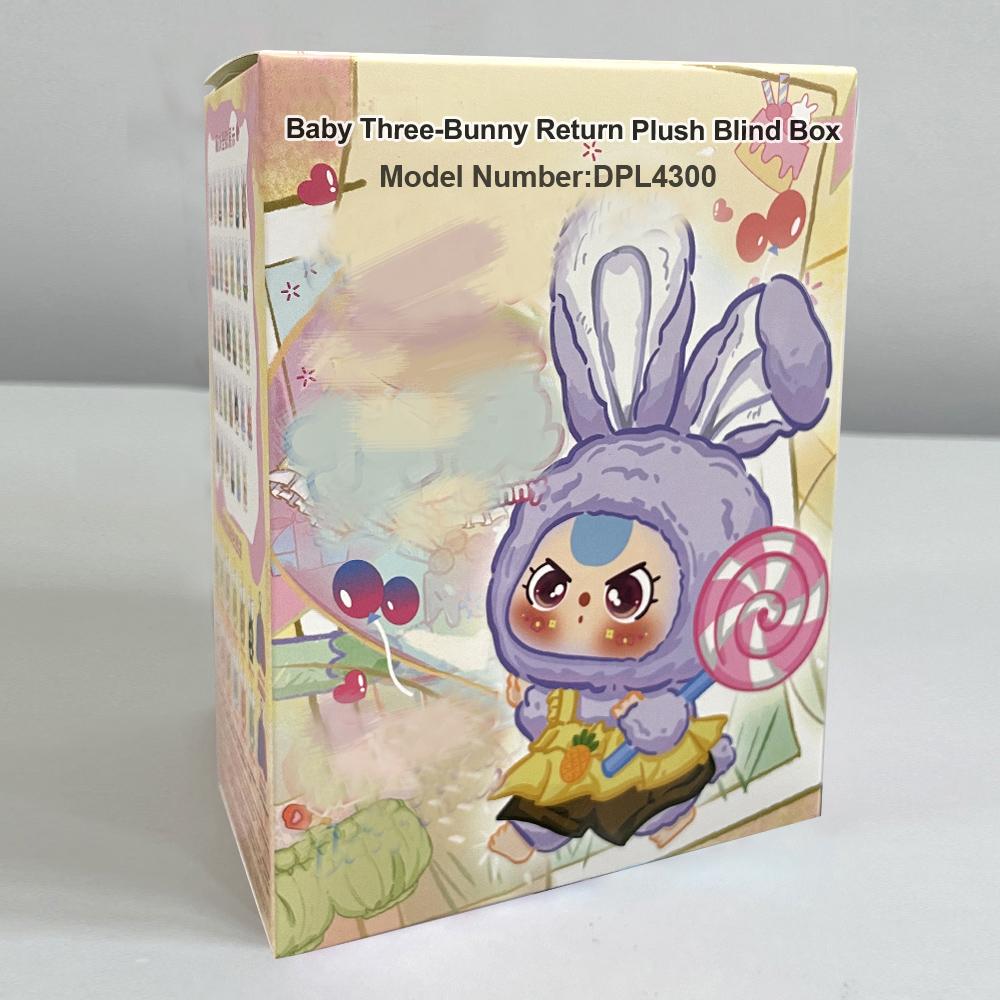 (Baby three-miniature bunny)Cute plush fruit plastic toys lovely mini rabbit toys suitable  for Halloween