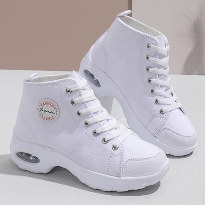 2024 Neue atmungsaktive High-Top-Canvas-Schuhe für Damen: Steigern Sie Ihre Größe und Ihren Stil mit diesen sportlich inspirierten Sneakers.