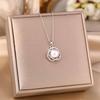 Women's Silver Titanium Steel Necklace with Micro-Inlaid Zircon - Elegant, Durable Clavicle Chain Jewelry
