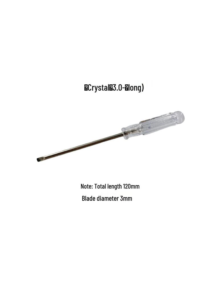 Phillips & Flathead Crystal Screwdriver Set - Transparent Handle, Variety of Lengths