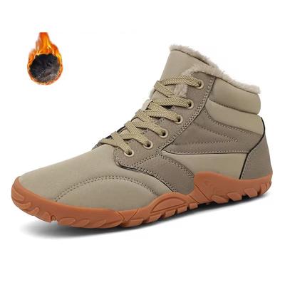 Nouvelles Bottes d'Hiver pour Hommes Extérieur Neige Antidérapantes Chaudes Fourrure Bottes Décontractées Baskets Grande Taille Bottines Légères Chaussures de Randonnée
