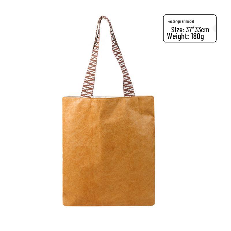 Wasserdichte Kraftpapier-Tragetasche von DuPont - Kreatives Geschenk & Retro-Umhängetasche mit Logo-Aufdruck