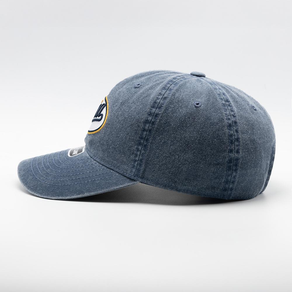 Wieoldeuwoldeu Circle Logo Patch Pigment Ball Cap Navy