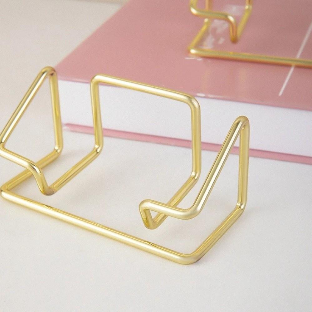 Metal Name Card Stand Minimalist Card Display Stand Simple Business Card Holder  Hotel Reception