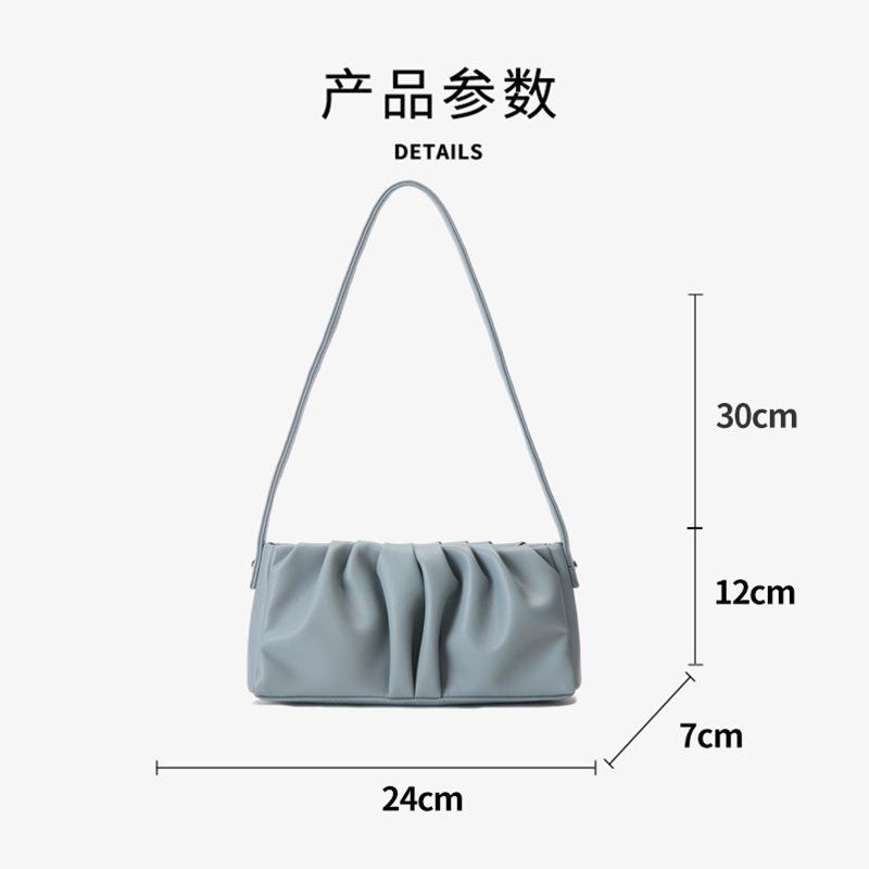 Cloud bag premium texture portable underarm bag generation niche cowhide pleated bag oem