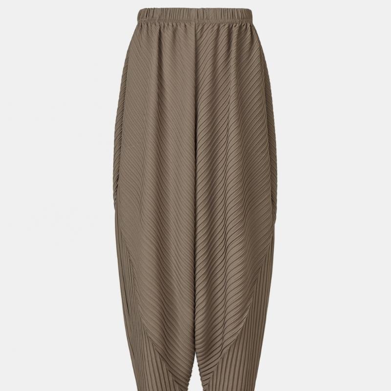 Pleats Me Pleated Panel Baggy Cropped Pants Epptm326012