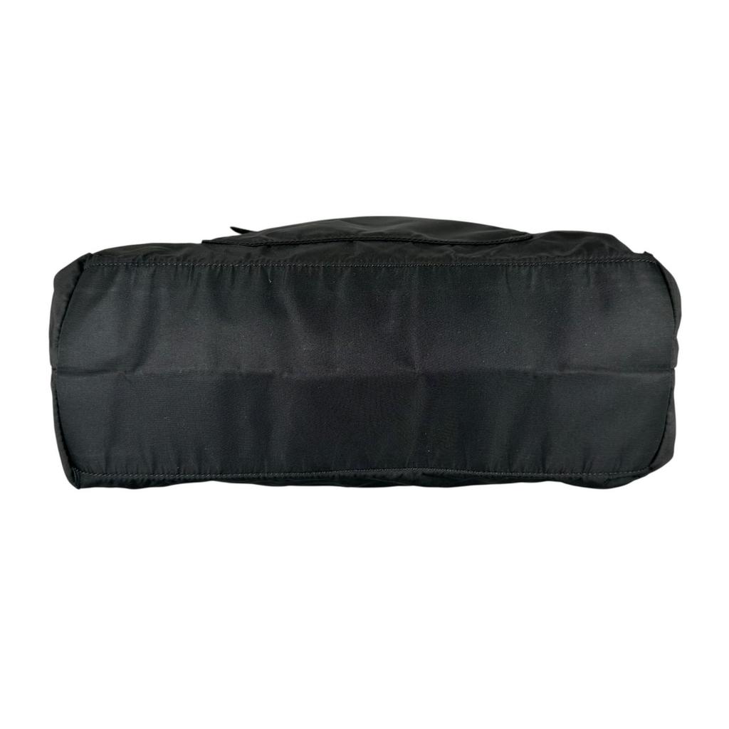 PRADA Triangular logo Tote Bag black Women used