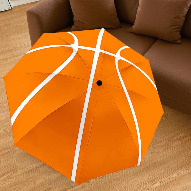 1 Stück Basketball Automatisches Öffnen/Schließen Regenschirm mit Winddicht, 8-Speichen Stabiles Dach, Langlebige Speichen, Modisches Design1287A