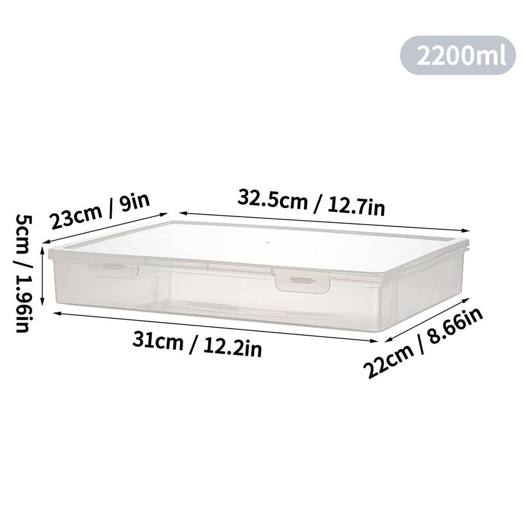 Home Office Supplies Storage Box Multifunctional Desktop Large Capacity A4 Paper Transparent Plastic Organizer Box