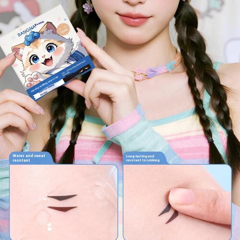 104/120/128Pcs Eyeliner Seal Sticker Water Resistant Sweat Resistant Fitting Swollen Eye Blister Adjusting Eye Eyeliner Patch