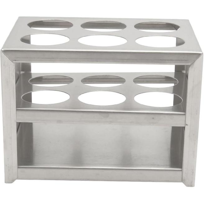 

3 Tiers Stainless Steel Test Tube Holder for 50ml Test Tubes, 6 Holes Test Tube Rack, Sturdy Structure Lab Test Tube Rack, 30mm/1.18in in Diameter,