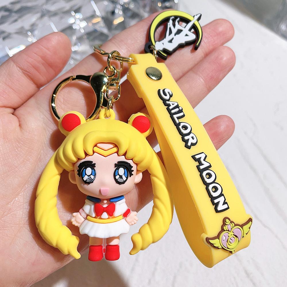 Anime Sailor Moon Schlüsselanhänger Cartoon Niedliche Katzenfiguren Schlüsselanhänger Mars Jupiter Merkur Rucksack Autoschlüsselanhänger Weihnachtsgeschenke