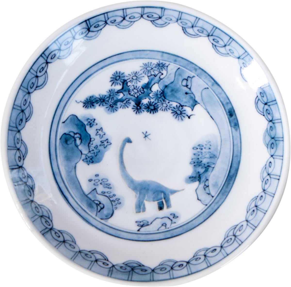 

Japanese tableware Edokko Dinosaur Ryusansui Minami Plate [Awasaka] EK88-J01 160×30mm