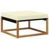 Outdoor Sofa Set with Cushions 6 pcs Natural and Cream
