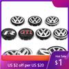 2026 Hot For VOLKSWAGEN VW 4Pcs 55mm 65mm Car Wheel Center Hub Caps VW Logo Badge Rim Cover Emblem For Volkswagen R GTI Golf 5 7