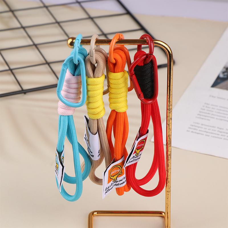 Colorful Wrist Strap Keychain Creative Braided Lanyard Keyring For Women Anti-Lost Phone Charm Bag Pendant Accessories