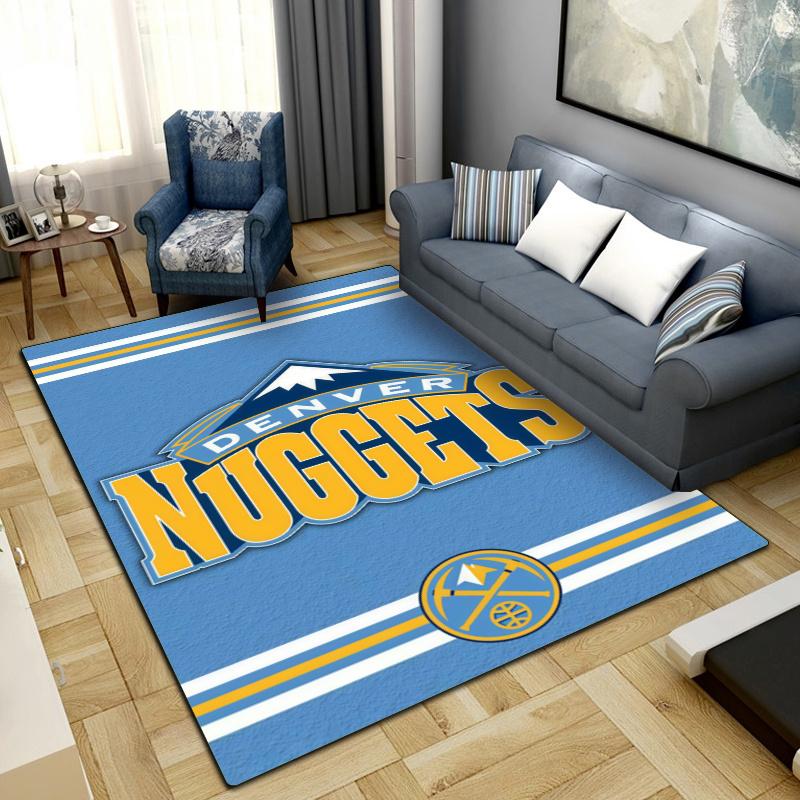 Denver Nuggets Logo Carpet Rug for Living Room Bedroom Home Sofa Decoration,Kids play Non-slip Floor Mat