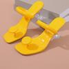 Designer Women Slippers Fashion Square Toe High Heels Slides Summer Pinch Toe High Heels Sandal Women Flip Flops Designer Slides