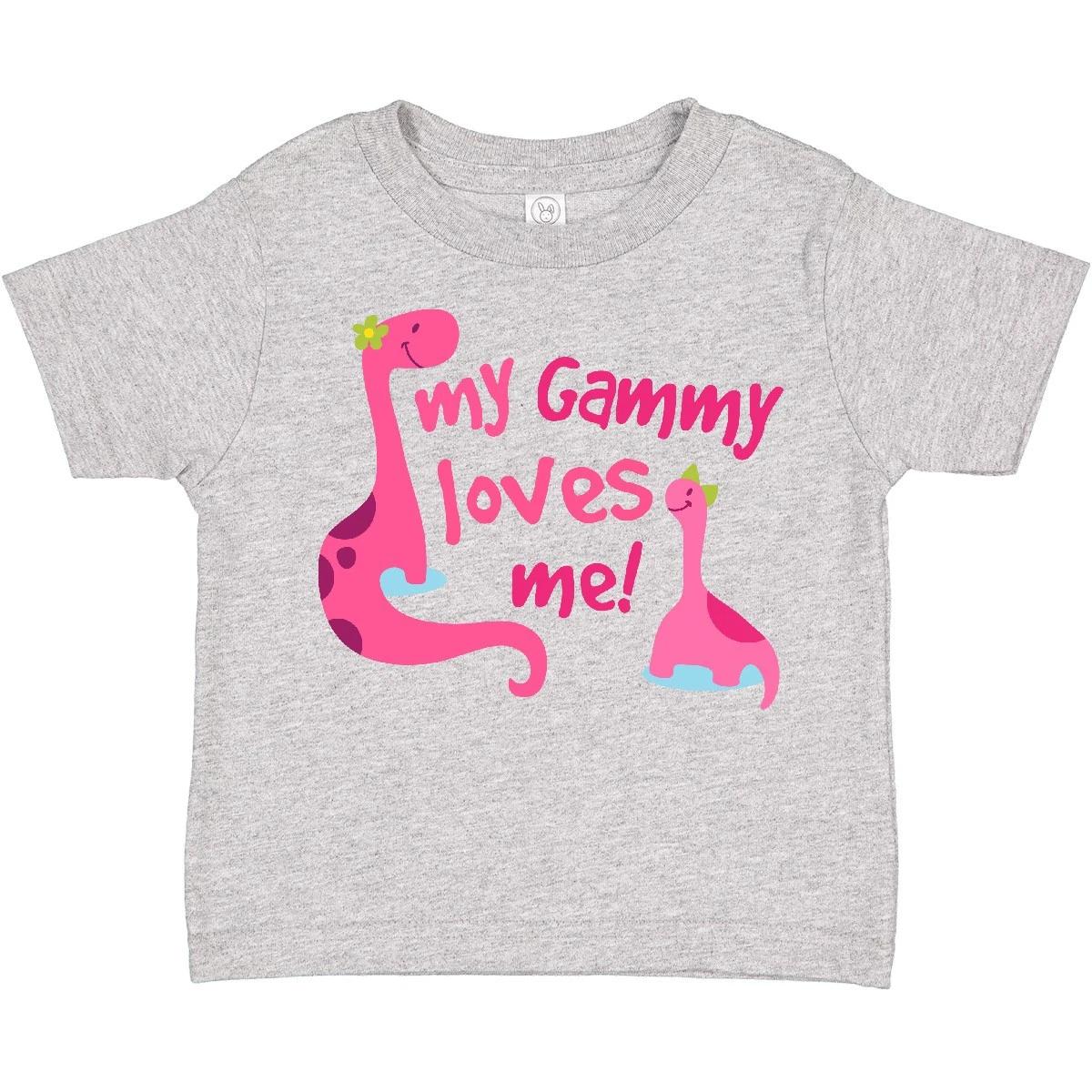 Inktastic My Gammy Loves Me Girl Dinosaur Toddler kids boys T-Shirt Granddaughter From Kid 140