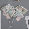 Fashion  Women Girls Lolita Doll Shawl Fake Collar Embroidery Necklace Lapel Blouse Shoulder Wrap Short Capelet False Collar