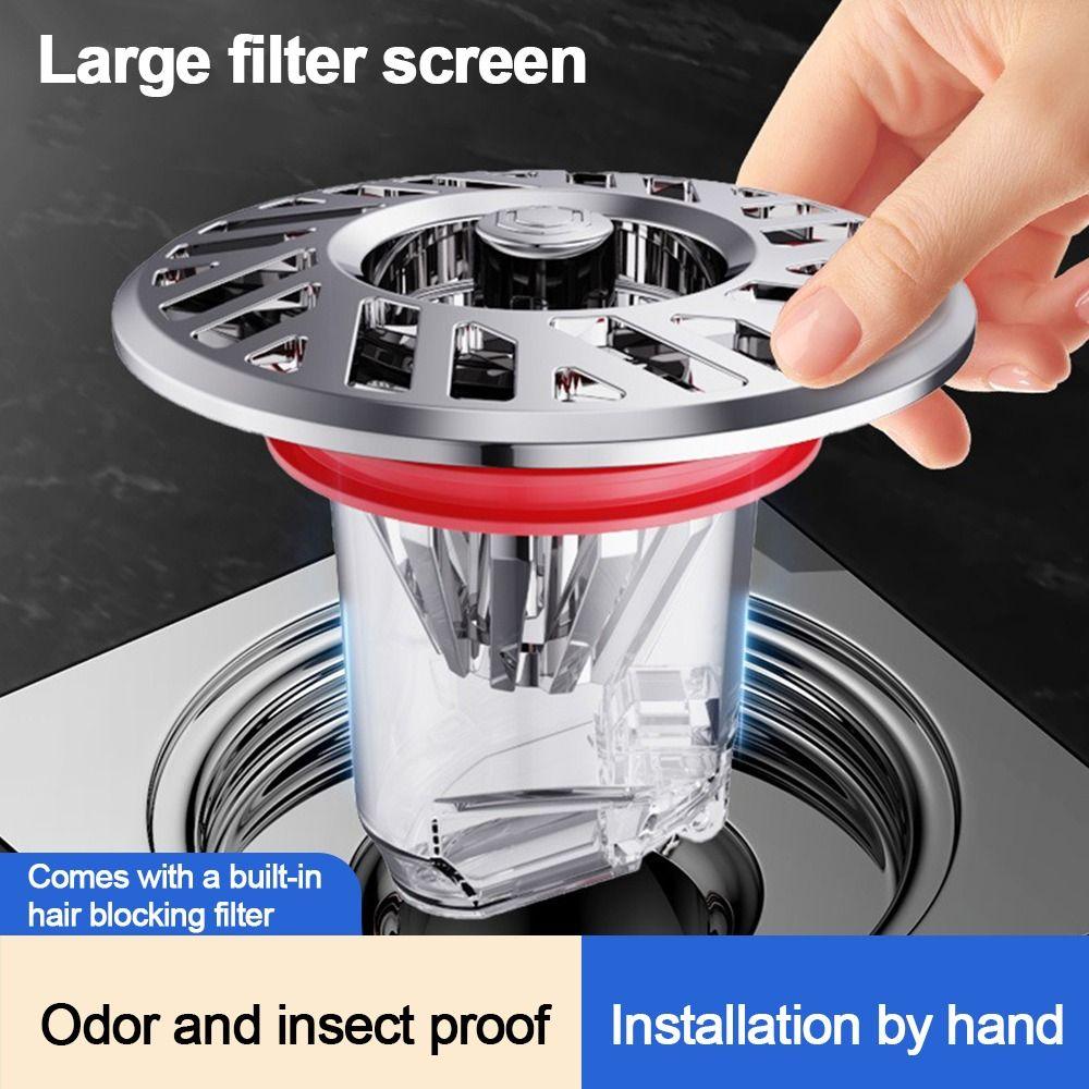 Anti Odor Floor Drain Core Removable Insect Proof Sewer Strainer Plug Odor Control Easy Install Basin Drain Filter